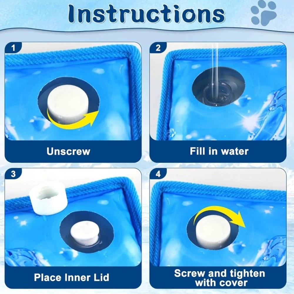 NEW Washable and Portable Cooling Dog Mat for Pet Less Than 30lbs